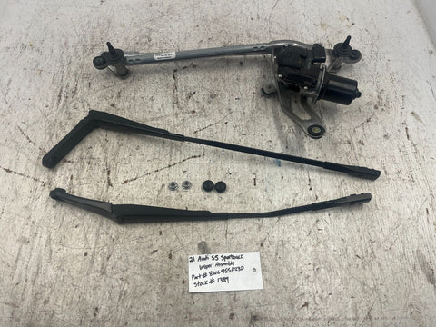 21 AUDI S5 S4 A5 A4 3.0T COMPLETE WINDSHIELD WIPER MOTOR TRANSMISSION ARMS 18-23
