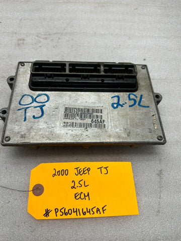 00 JEEP WRANGLER TJ 2.5 M/T MANUAL TRANS ENGINE COMPUTER ECM ECU P56041645AF