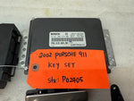 02 03 04 PORSCHE CARRERA 911 996 3.6 MATCHING KEY LOCK ECU ECM SET IMMOBILIZER