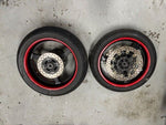 2007 HONDA CBR 600RR FRONT REAR WHEELS RIMS BRAKE ROTORS WHEEL 07-13