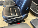 13-16 VOLKSWAGEN JETTA HYBRID MK6 OEM BLACK LEATHER FRONT REAR SEATS DOOR PANELS