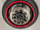 2007 HONDA CBR 600RR FRONT REAR WHEELS RIMS BRAKE ROTORS WHEEL 07-13