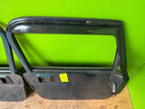 97-06 JEEP WRANGLER TJ LJ OEM FULL HARD DOORS GREEN W GRAY DOOR PANELS MIRRORS