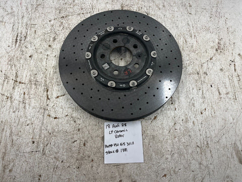 18 AUDI R8 PLUS OEM LEFT FRONT CARBON CERAMIC BRAKE ROTOR DISC 4S0615301A 17-23