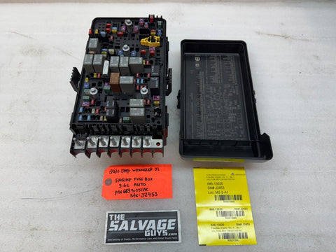 18-23 JEEP WRANGLER JL 3.6 UNDERHOOD FUSE RELAY BOX TIPM POWER MODULE 68370551AC