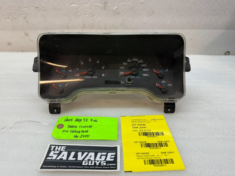 05 JEEP WRANGLER TJ LJ OEM METRIC SPEEDOMETER GAUGE CLUSTER 56010679AE 03-06