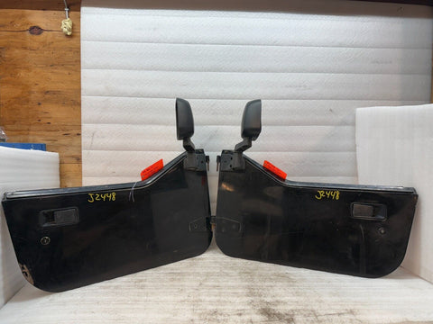 1991 JEEP WRANGLER YJ OEM BLACK LEFT RIGHT HALF DOORS W DOOR PANELS MIRROR 87-95