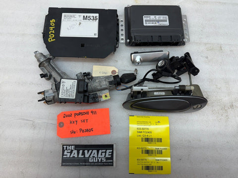 02 03 04 PORSCHE CARRERA 911 996 3.6 MATCHING KEY LOCK ECU ECM SET IMMOBILIZER