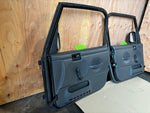 05 JEEP WRANGLER TJ LJ OEM FULL HARD DOORS W/ DOOR PANELS MIRRORS BLACK 97-06