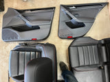 16 VOLKSWAGEN GOLF GTI MK7 4 DOOR BLACK LEATHER SEATS & DOOR PANELS OEM 15-21