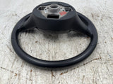 12-19 VW BEETLE OEM BLACK LEATHER FLAT BOTTOM MULTI FUNCTION STEERING WHEEL