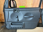 05 JEEP WRANGLER TJ LJ OEM FULL HARD DOORS W/ DOOR PANELS MIRRORS BLACK 97-06