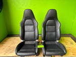 13 PORSCHE 991 C4S 911 OEM BLACK LEATHER 18 WAY SPORT SEATS *DAMAGE* 13-16