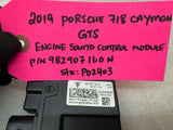 17 18 19 PORSCHE CAYMAN GTS 982 718 OEM ENGINE SOUND CONTROL MODULE 982907160N