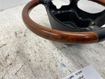 03-09 MERCEDES R230 SL500 SL55 OEM BLACK LEATHER & WALNUT WOOD STEERING WHEEL