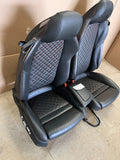 18 AUDI R8 PLUS FRONT LEFT RIGHT BLACK LEATHER SEATS 17-23 DAMAGED!!