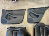 13-16 VOLKSWAGEN JETTA HYBRID MK6 OEM BLACK LEATHER FRONT REAR SEATS DOOR PANELS