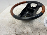 03-09 MERCEDES R230 SL500 SL55 OEM BLACK LEATHER & WALNUT WOOD STEERING WHEEL