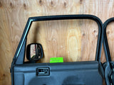 05 JEEP WRANGLER TJ LJ OEM FULL HARD DOORS W/ DOOR PANELS MIRRORS BLACK 97-06