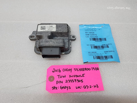 16 CHEVROLET GMC SIERRA SILVERADO 2500 3500 TOWING TOW CONTROL MODULE 23337305