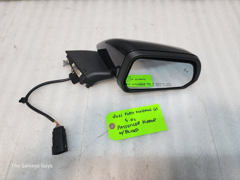 21 FORD MUSTANG 5.0 GT OEM BLACK RIGHT  SIDE POWER B/S MIRROR