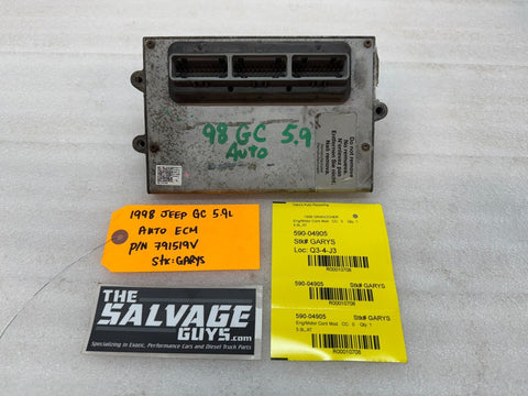 98 JEEP GRAND CHEROKEE 5.9 AUTOMATIC ENGINE COMPUTER ECM ECU REMAN 791519V