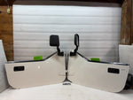 1987 JEEP WRANGLER YJ OEM WHITE LEFT RIGHT HALF DOORS W DOOR PANELS MIRROR 87-95