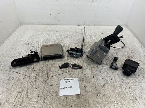 03-09 MERCEDES R230 SL500 COMPLETE KEY SET ECM ECU COMPUTER SHIFTER IMMOBILIZER