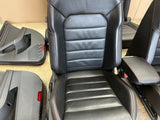 16 VOLKSWAGEN GOLF GTI MK7 4 DOOR BLACK LEATHER SEATS & DOOR PANELS OEM 15-21