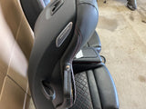 18 AUDI R8 PLUS FRONT LEFT RIGHT BLACK LEATHER SEATS 17-23 DAMAGED!!