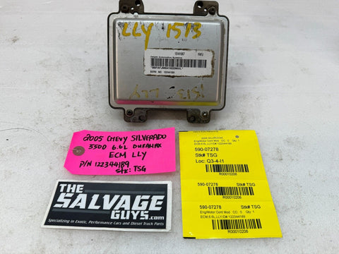 04 05 GMC CHEVROLET SILVERADO 2500HD 3500HD 6.6 LLY ENGINE ECU ECM 15141667