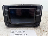 16 17 VOLKSWAGEN VW GTI JETTA MK7 AM FM STEREO SCREEN DISPLAY RECEIVER 5C0035200