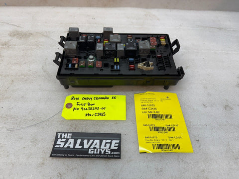 10 11 CHEVROLET CAMARO SS RS OEM ENGINE FUSE RELAY BOX 92238272-01