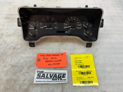 97-01 JEEP CHEROKEE XJ 4.0 AUTO SPEEDOMETER GAUGE INSTRUMENT CLUSTER TACH MPH