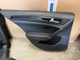 16 VOLKSWAGEN GOLF GTI MK7 4 DOOR BLACK LEATHER SEATS & DOOR PANELS OEM 15-21