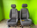 08-10 Chevrolet GMC SILVERADO SIERRA CREW CAB FRONT REAR SEATS BLACK CLOTH