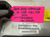 09 JEEP WRANGLER 3.8 AUTO JK ENGINE COMPUTER ECM ECU P05187698AD