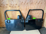 05 JEEP WRANGLER TJ LJ OEM FULL HARD DOORS W/ DOOR PANELS MIRRORS BLACK 97-06