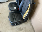 18 AUDI R8 PLUS FRONT LEFT RIGHT BLACK LEATHER SEATS 17-23 DAMAGED!!