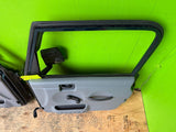 97-06 JEEP WRANGLER TJ LJ OEM FULL HARD DOORS GREEN W GRAY DOOR PANELS MIRRORS