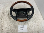 03-09 MERCEDES R230 SL500 SL55 OEM BLACK LEATHER & WALNUT WOOD STEERING WHEEL