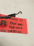 04 BENTLEY CONTINENTAL GT COMPLETE RIGHT DOOR LATCH ASSEMBLY 3W0837350 04-10