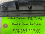 02 PORSCHE 996TT 996 POWER HOOD & TRUNK RELEASE SWITCH AND TRIM 01-05 69K!!