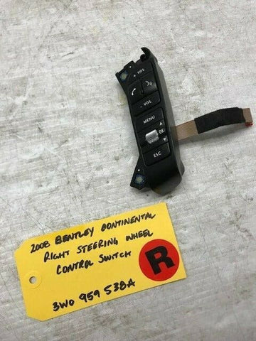 06-08 Bentley Continental Flying Spur GT RIGHT STEERING WHEEL SWITCH 3W0959538A