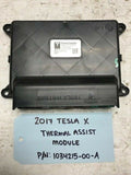16 17 18 19 TESLA MODEL X 100D THERMAL ASSIST CONTROL MODULE 1034215-00-A 32K