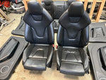 14 AUDI RS5 B8 COUPE FRONT REAR BLACK LEATHER SEATS DOOR PANELS 13 15 16