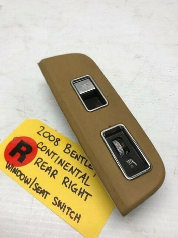 08 BENTLEY CONTINENTAL GT FLYING SPUR RIGHT REAR WINDOW HEATED SEAT SWITCH