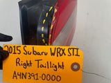 15 SUBARU IMPREZA WRX STi OEM RIGHT REAR TAILLIGHT TAIL LAMP A4N391-0000 15-21