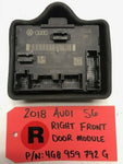 2018 AUDI S6 RS6 S7 RS7 RIGHT FRONT DOOR CONTROL MODULE 4G8959792G 13-18