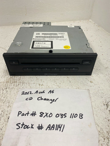 08-15 AUDI A6 S6 C7 OEM 6 DISK CD PLAYER CHANGER STEREO 8X0035110B
